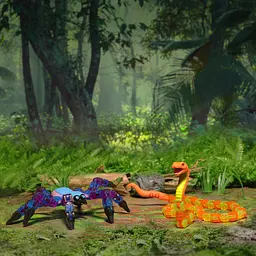 Іграшка Zing Klixx Creaturez Fidget Пітон зелено-червоний - мініатюра 2