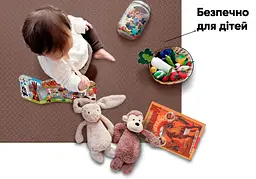 Татамі мат EasyFit 8 шт (30х30х1 см) хвіст ластівки коричневий - мініатюра 6