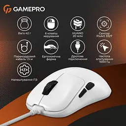 Миша GamePro GM690W White (GM690W) - мініатюра 5