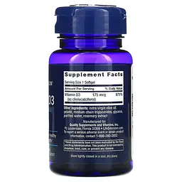 Вітаміни та мінерали Life Extension Vitamin D3 7000 IU, 60 капсул - мініатюра 2