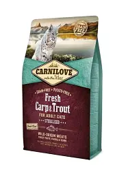 Сухий корм для стерилізованих кішок Carnilove Fresh з коропом і фореллю 2 кг