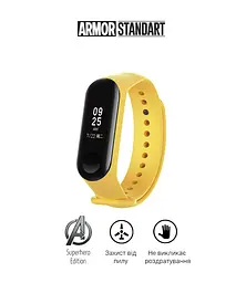 Ремінець ArmorStandart Superhero Edition для Xiaomi Mi Band 4/3 Wolverine Yellow (ARM55069) - мініатюра 2