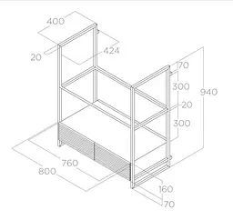Витяжка Elica OPEN SUITE BL/F/80 - мініатюра 7