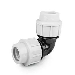 Коліно Bradas для труб PE 50 x 50 мм PN16 (DSRA16K5050)