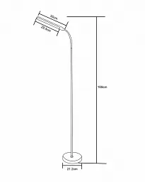 Торшер Zuma Line SM-605 LED 1x10W 3000K-6000K 500Lm IP20 чорний - мініатюра 2