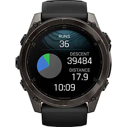 Смарт-годинник Garmin Fenix 8 AMOLED Sapphire 51mm Carbon Gray DLC Titanium with Black/Pebble Gray Silicone Band (010-02905-20/21/63) [115087] - мініатюра 11