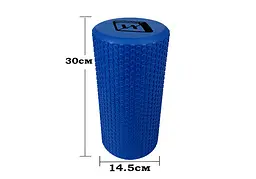Масажний ролик EasyFit Foam Roller 30 см Синій - мініатюра 2