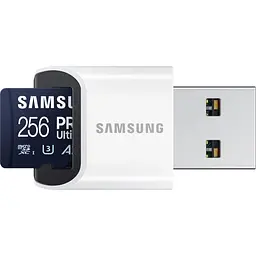 Карта пам'яті Samsung microSDXC PRO Ultimate 256GB Class 10 UHS-I U3 V30 A2 + USB Reader MB-MY256SB/WW [145488] - мініатюра 5