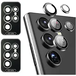 Захисне скло на камеру DK для Samsung Galaxy S22 Ultra 5G S908 Metal Eagle Eye 015709 black 2 шт.