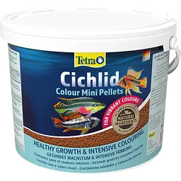 Сухий корм для акваріумних риб Tetra в гранулах Cichlid Colour Mini 10 л для всіх цихлідів