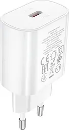 Мережевий зарядний пристрій Hoco N22 PD 25w White (760067) [81007] - мініатюра 2