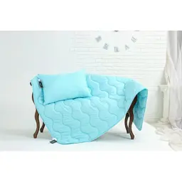 Ковдра MirSon вовняна №1640 Eco Light Blue 155х215 (2200002653183) - мініатюра 2