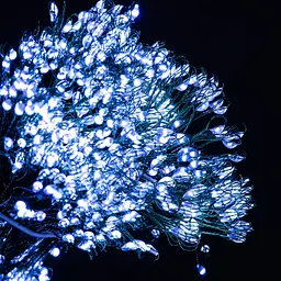 Гірлянда Кінський хвіст Мішура 1200 LED 20 ниток 2 м зелена, білий Yiwu D1200L2MGW - мініатюра 8