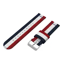 Тканинний ремінець Watchbands Cloth для Samsung Gear S3 Samsung Galaxy Watch 46mm Silver - червоно-синій (WB007CLOTHREDBLUE) - мініатюра 4