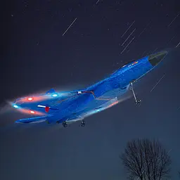 Літак на радіокеруванні SCHE HW32 F22 Fighter Blue - мініатюра 6