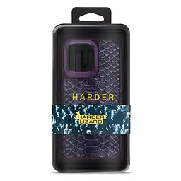 Кожаный чехол для Apple iPhone 14 Pro Max, Harder Lizard, фиолетовый, термополиуретан ТПУ + экокожа с имитацией кожи ящерицы, панель, защита корпуса, противоударный, микрофибра, рамка вокруг камеры, защита всего корпуса, (ARM76882) - мініатюра 3