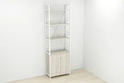Етажерка 4/60 Ferrum-decor Серії Конект із тумбою 179x60x28 Білий ДСП Сонома (FRD-104494) - мініатюра 2