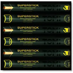 Ласощі для котівTOMi Sticks Chicken&Cat Grass палички курка та котяча м'ята 0.03кг | 6 шт. х 5 г