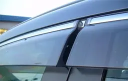 Дефлектори вікон вітровики Skoda Superb II 2008-2015 Sedan з хром молдингом
