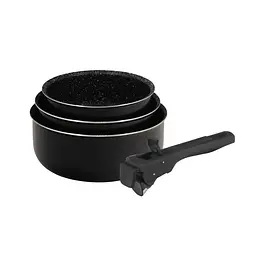 Набір ковшів Bergner Click&cook black. 16/18/20 см (BG-31602-BK)