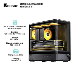 Корпус JONSBO D200 Black - мініатюра 6