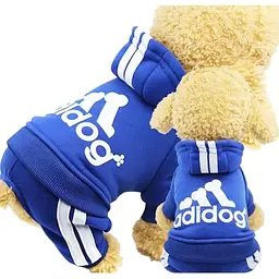 Костюм для тварин Ginger ХХL Adidog спорт синій Д-45 см ОГ-55 см 6-7.5 кг - мініатюра 2