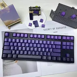 Набір кейкапів PBT Black-Purple Gradient Lines (130+) / OEM-профіль