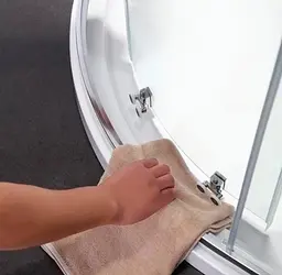 Душова кабіна Dusel A-511 100x100x190 шиншила, Хром, Універсальна, матовий, хром, 100x100 - мініатюра 3