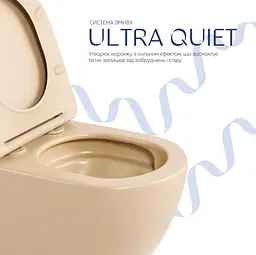 Унітаз підвісний Qtap Robin Ultra Quiet, з сидінням Slim Duroplast/ Soft-close/ Quick relase QT13332381АSSB - мініатюра 4