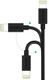 Кабель USB AM-Lightning M, 1.2 м, MFi 2.4A, чорний Choetech - мініатюра 3