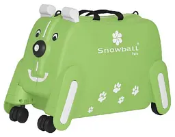 Дитяча валіза маленька S Snowball 73102 Цуценя поліпропілен Зелений
