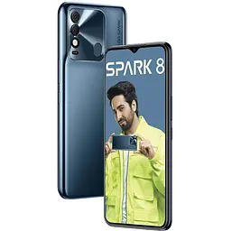 Смартфон Tecno Spark 8 4/64GB Atlantic Blue (Global Version) - мініатюра 4
