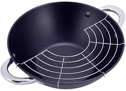 Котел чавунний "Wok", з антипригарним покриттям та аромо-кришкою Kamille Ø14,5хØ28х9,5 см kuh0007234 - мініатюра 7