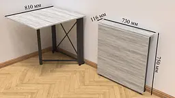 Стіл-книга трансформер Оріон 1 Ferrum-decor 750x810x730 Білий метал ДСП Біле 16 мм (FRD-104604) - мініатюра 7