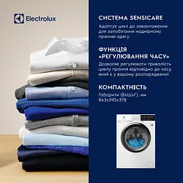 Пральна машина Electrolux фронтальна 6 кг 1000 A+++ 41 см дисплей білий - мініатюра 6