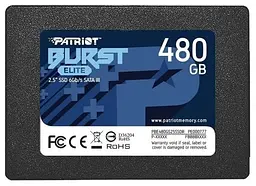 Твердотільний накопичувач SSD 480Gb, Burst Elite, SATA3, 2.5", 3D TLC, 450/320 МБ/с Patriot teh0019821