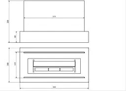 Біокамін GMT Home 360x220x180 WHITE - мініатюра 7