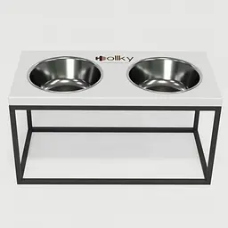 Hollky Base L — миски на підставці для середніх і великих собак (2 × 0,95 л, висота 20 см) - мініатюра 3