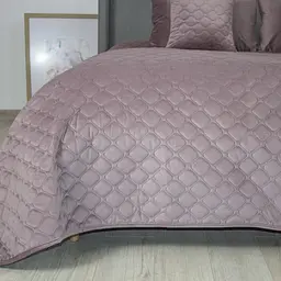 Покривало ТЕП Velour Ромб круглий Elderberry 240x260 см попелясто-рожевий (4-00518_33956) - мініатюра 5
