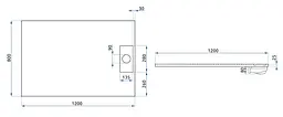 Душовий піддон Rea Bazalt 80x120 black REA-K3305, Чорний матовий - мініатюра 7