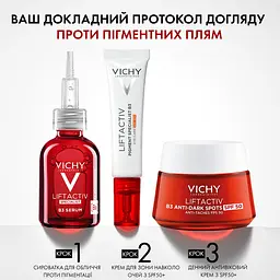 Антивіковий крем Vichy Liftactiv Pigment Specialist B3 Eye Cream для корекції пігментних плям та темних кіл у зоні навколо очей SPF50+ (MB669600) - мініатюра 8