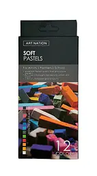 Пастель суха м'яка, 12 кольорів SOP1210RC 756079 Art Nation