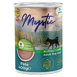 Вологий корм Mystic паштет для дорослих собак з ягням 400г