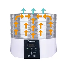 Сушарка для овочів і фруктів Wellmonti WM-1010 520 Вт/6 лотків 23 л 32 см - мініатюра 2