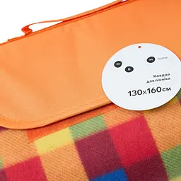 Ковдра для пікніка MBM HOME 130х160 см помаранчева (TH-37 ORANGE) - мініатюра 3