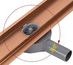 Душовий канал Rea Neox 100 Pro із сухим затвором brushed copper REA-G4804 - мініатюра 3