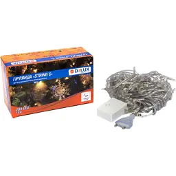 Гірлянда Delux STRING С 200 LED 10m Теплий білий/прозорий IP20 (90017981) - мініатюра 2