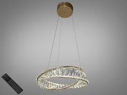 Люстра кільце з кришталем з пультом 45 Вт золото Diasha 548/400G