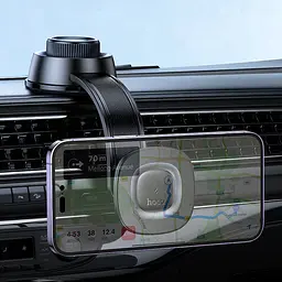 Автотримач Hoco HW31 магнітний з бездротовою зарядкою 15W чорний сірий - мініатюра 8