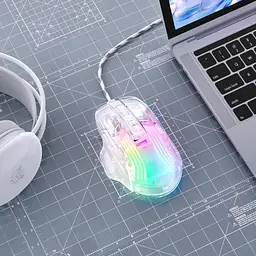 Комп'ютерна мишка Onikuma ігрова дротова для ПК C93 RGB підсвітка 12800 DPI для ноутбука прозорий корпус - мініатюра 10